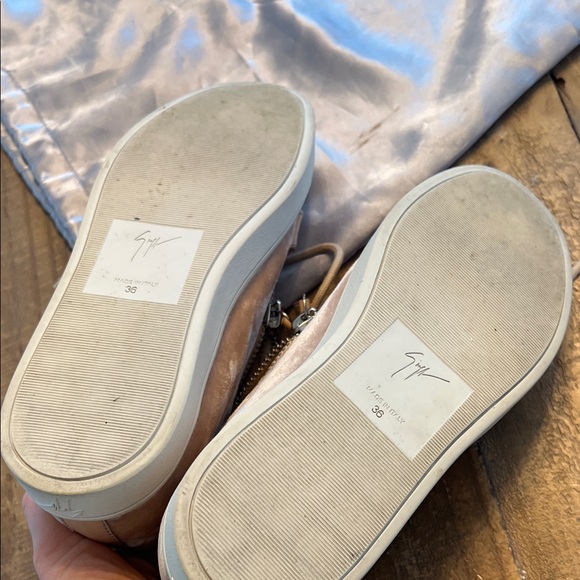 Giuseppe Zanotti Beige and Silver Women's Sneakers - Picture 5 of 8